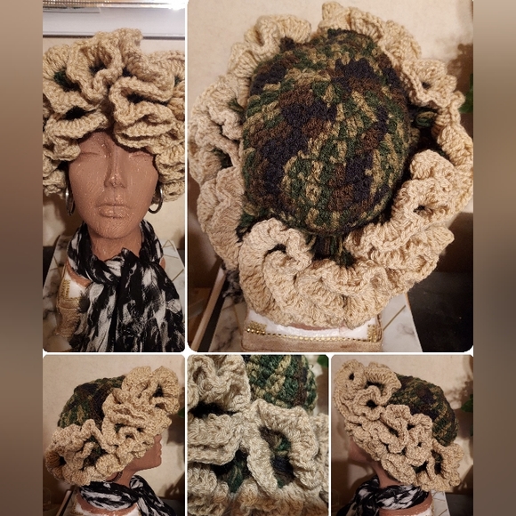 #L❤️VE HANDMADE. Crochet Ruffle HAT - Picture 6 of 8